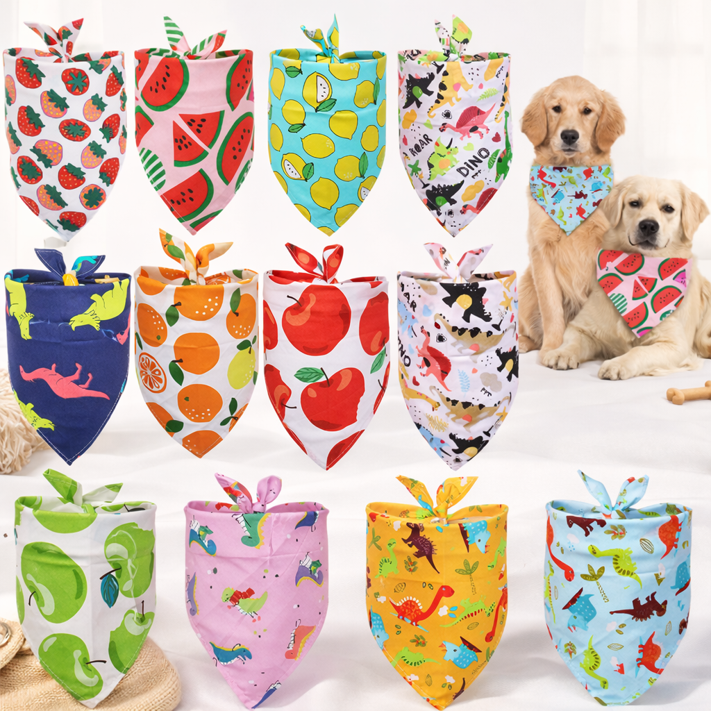 Cotton Triangle Scarf for Dogs - Pet Saliva Scarf