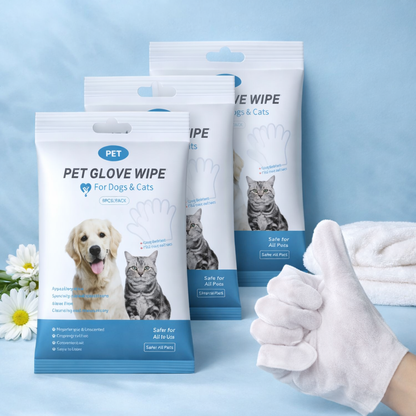 Pet Cleaning Gloves & Wipes